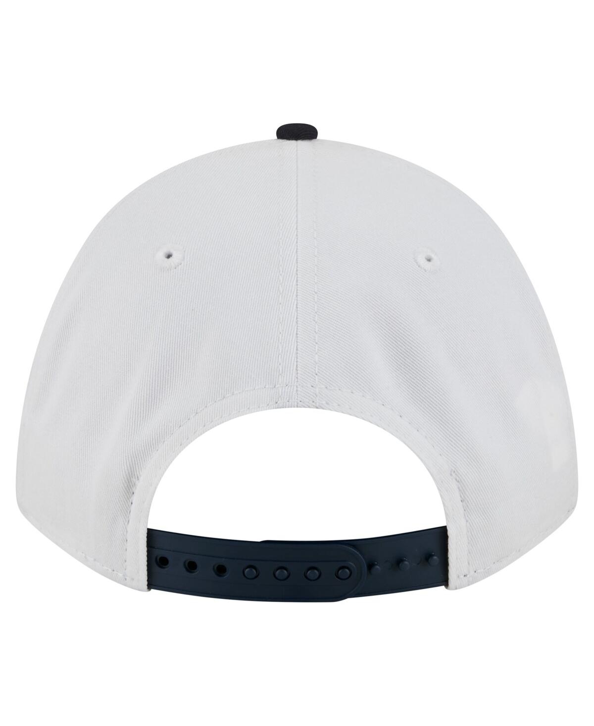 New Era Men's White/navy Michigan Wolverines Arch Two-tone Rope 9forty A-frame M-crown Adjustable Hat In Gray