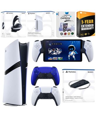 PS5 Pro Digital Bundle: Disc Drive, Stand, Extra Controller, Pulse Elite Headset, Portal, Skins Voucher.