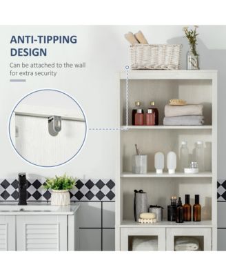Wall-Mounted Bathroom Cabinet with Waterproof Coating and Storage Shelves