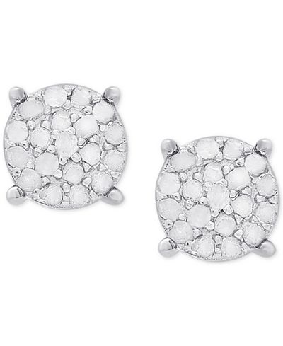 Victoria Townsend Diamond Cluster Stud Earrings (1/4 ct. t.w.) in Sterling Silver