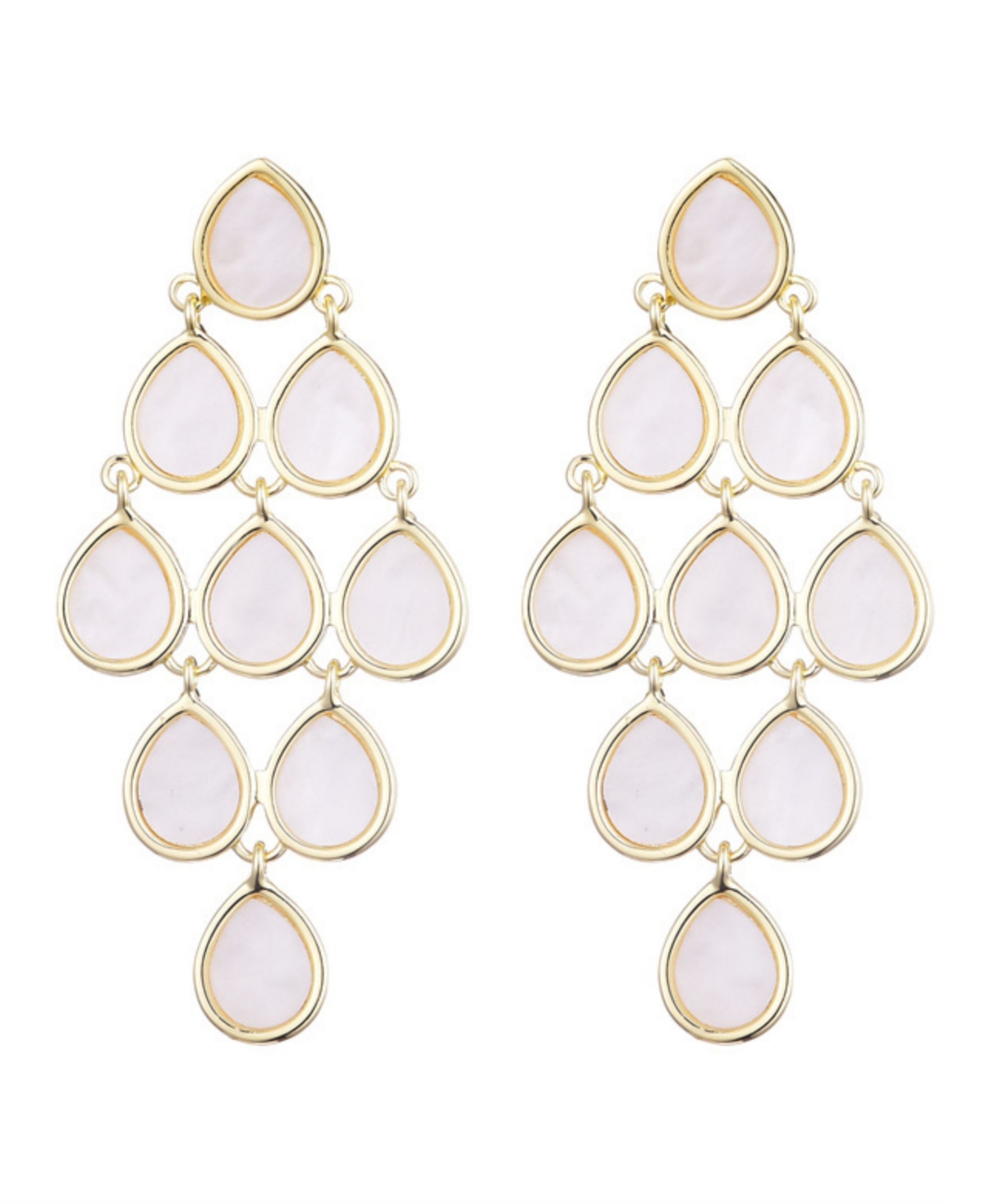 Adornia Mother Of Pearl Chandelier Drop Earrings In Gold