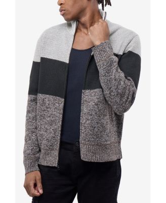 Men's Full Zip Mock Neck Sweater With Fleece Lining