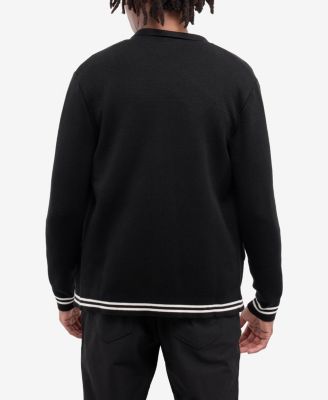 Men's Long Sleeve Sweater And Full Buttoned With Rib