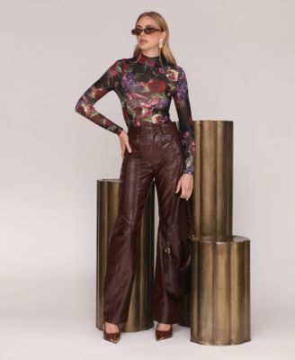 Women's Straight-Leg Faux Leather Pants
