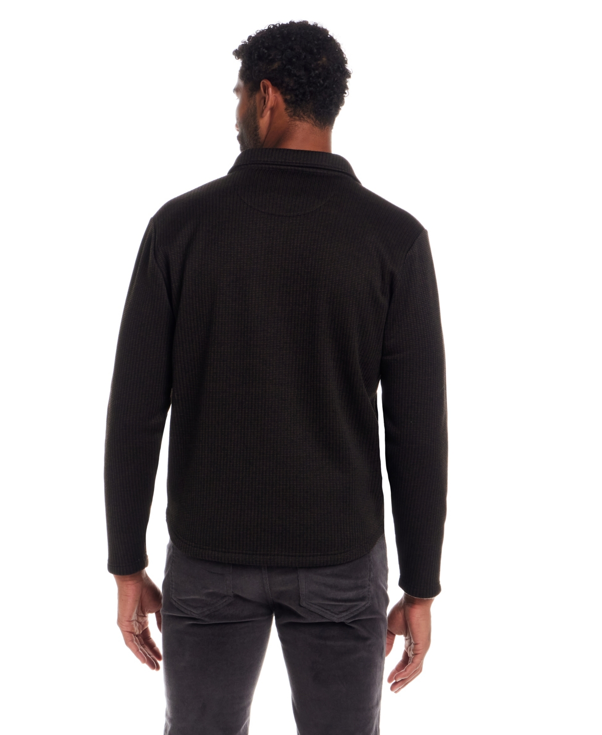 Weatherproof Vintage Men's Textured Knit Shirt Jacket