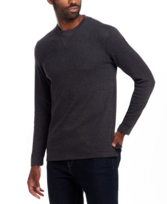 Men's Long Sleeve Textured Waffle Crewneck T-Shirt