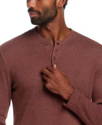 Men's Long Sleeved Waffle Henley T-shirt