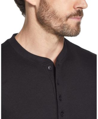 Men's Long Sleeved Waffle Henley T-shirt