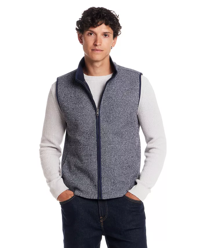 Men's Unlined Zip Front Knit Vest - thumbnail 2