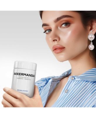 Akkermansia Synbiotic Supplement - 100 Million AFU Akkermansia Probiotic & Chicory Inulin Prebiotic - Chicory Root - 1 Capsule Per Serving - Non-GMO, Gluten-Free - 30 Capsules