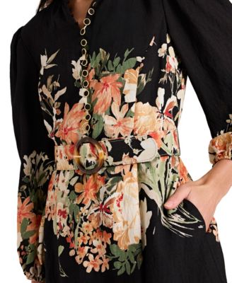 Women's Long Sleeve Printed Dress