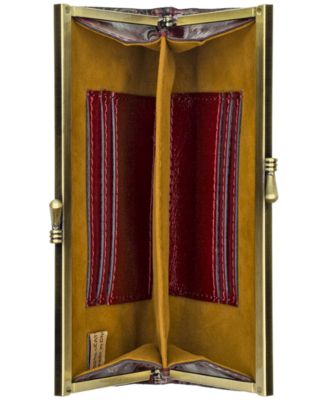 Effie Leather Kisslock Frame Wallet