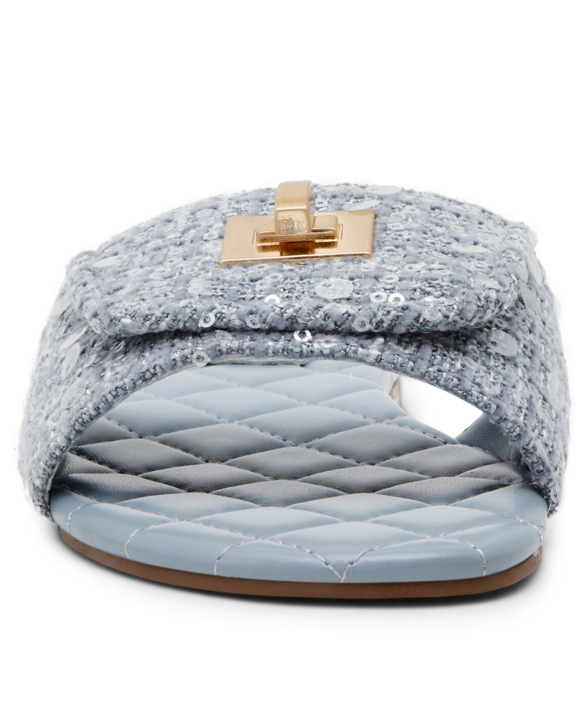 Steve Madden Women's Moreland-s Turnlock Square Toe Slide Sandals