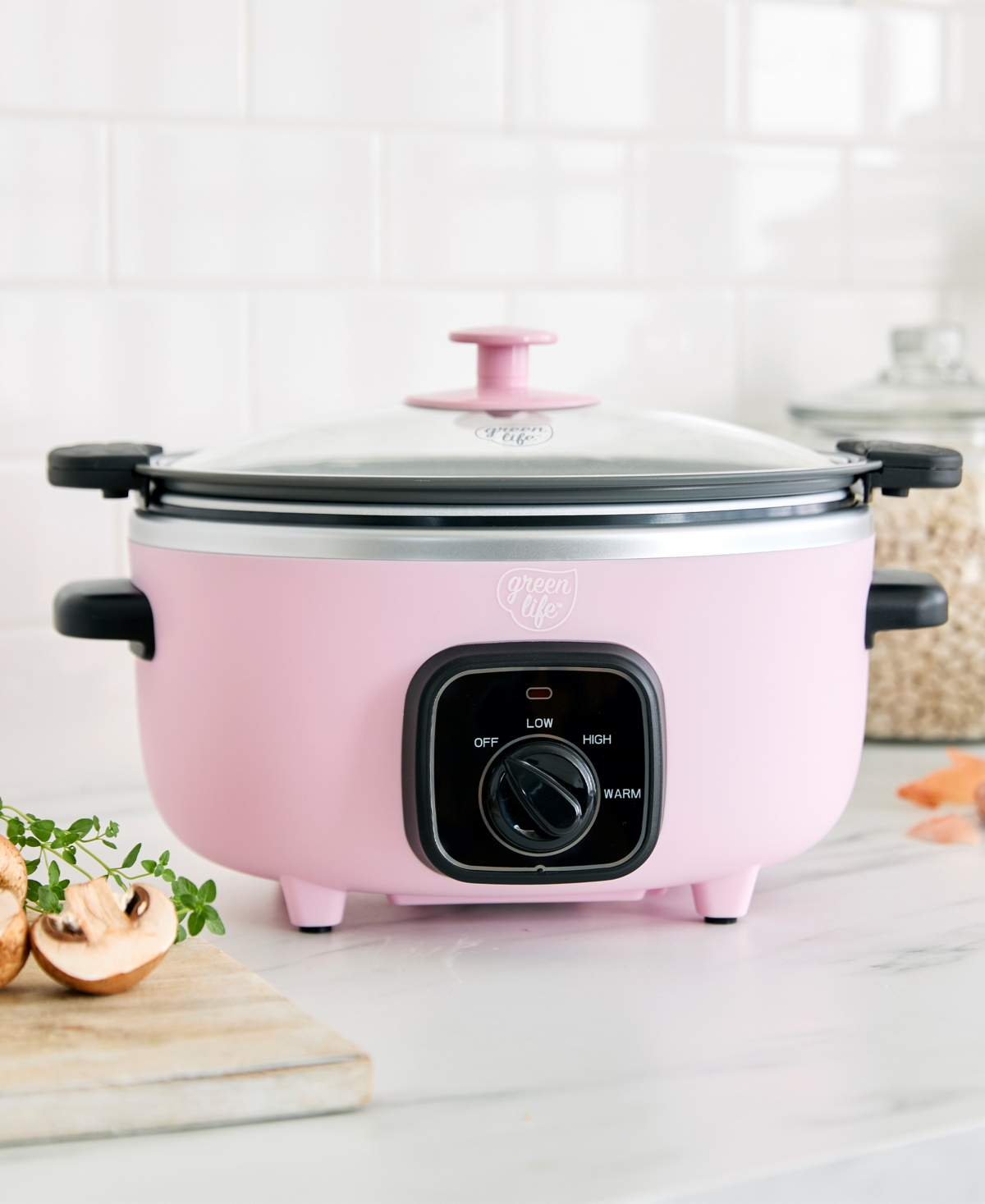 Greenlife 3.5 Quart Cook Duo Slow Cooker In Pink
