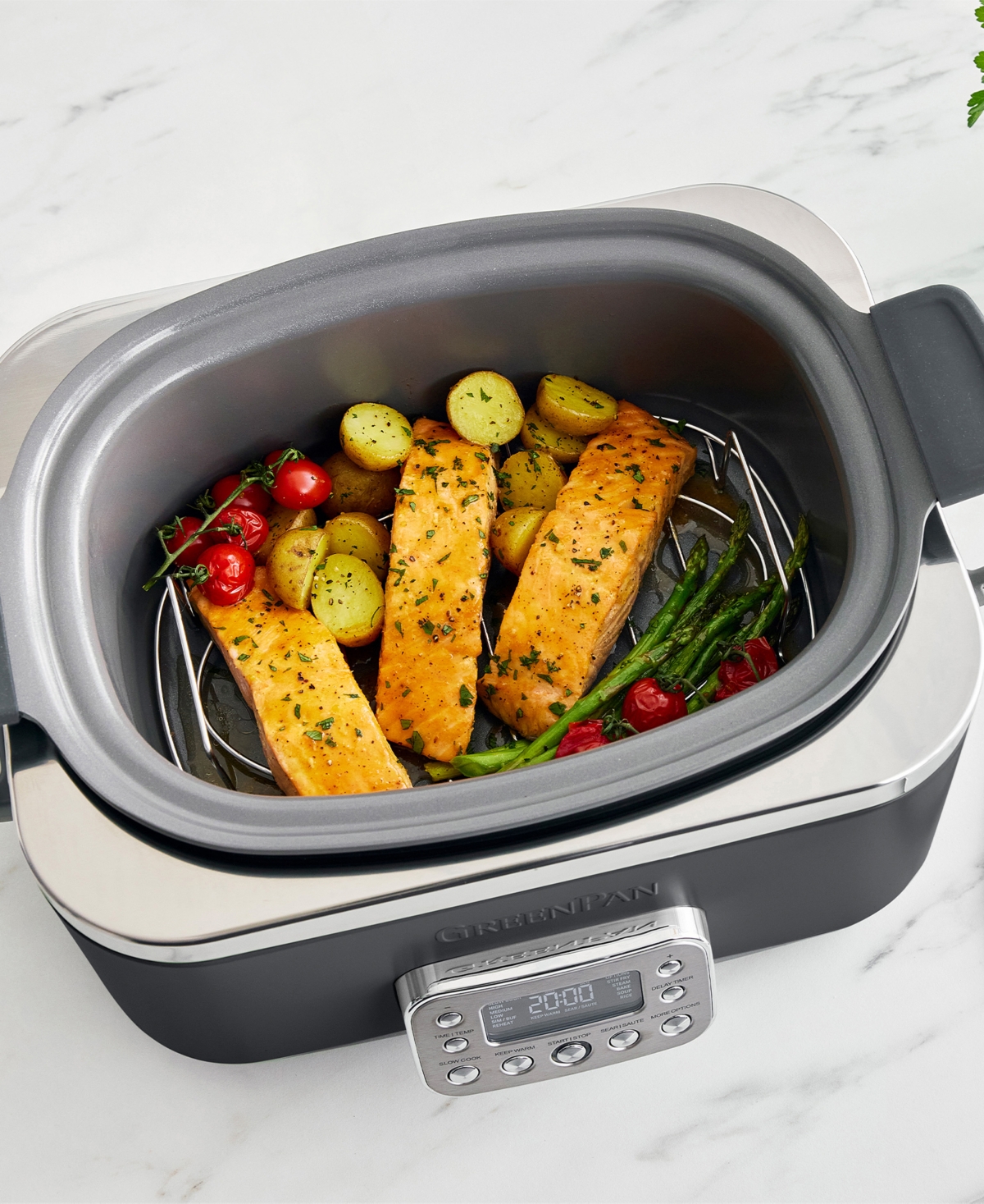 Greenpan Elite 6 Quart Ceramic Nonstick Slow Cooker In Black