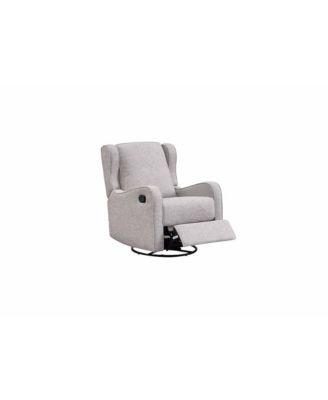 Skylar Fabric Manual Swivel Glider and Recliner in Fawn Gray