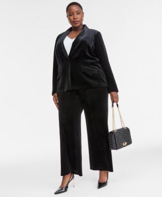 Plus Size Velvet Blazer, Created for Macy's