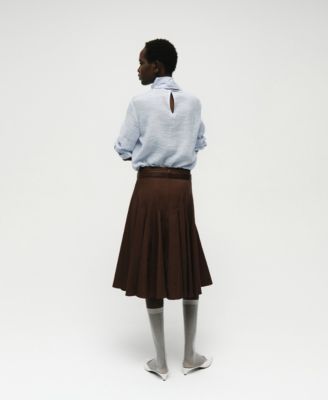 Women's Foulard Detail Textured Blouse