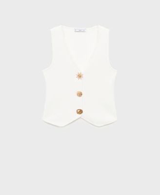 Women's Jewel Buttons Knitted Vest