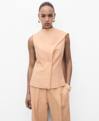 MANGO - Women's Asymmetrical Foulard Top