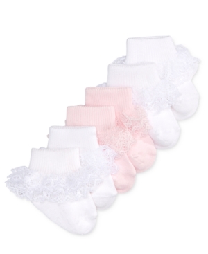 image of First Impressions Baby Girls 3-Pack Lace Anklet Low-Cut Socks, Created for Macy-s