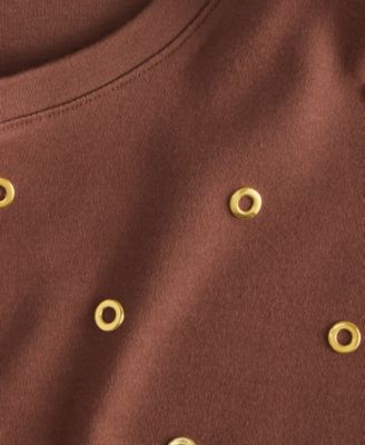 Women's Short-Sleeve Grommet Top, Macy's Exclusive