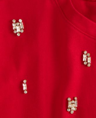 Women's Cotton Embellished Tee