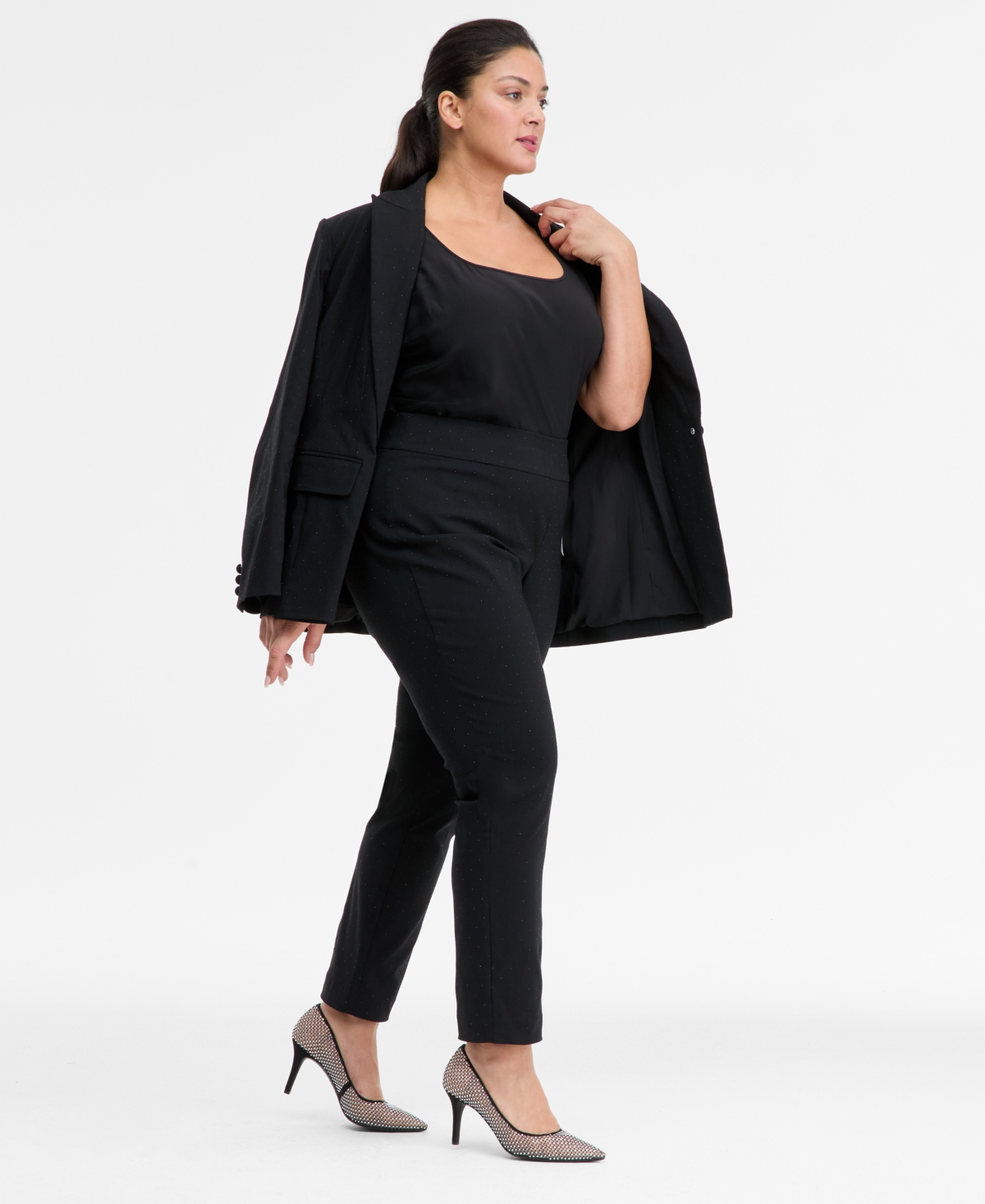 Macy's I.n.c. International Concepts Plus Size Embellished Pants,  Exclusive In Multi