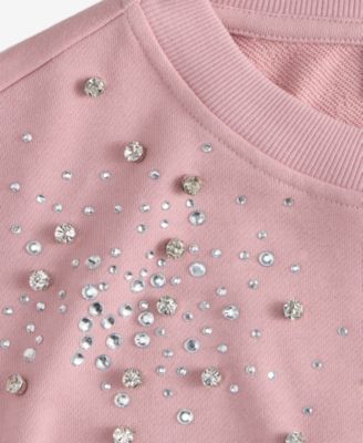 Women's Embellished French Terry Sweatshirt, Macy's Exclusive