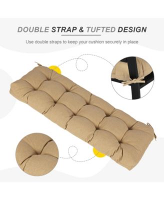 Outdoor Polyester Tufted Bench Cushion for Love Seat, Water-Resistant & Fade-Resistant, 46" x 19.7" x 5.1"