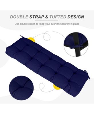 Outdoor Tufted Water-Resistant & Fade-Resistant Bench Cushion, 46" x 19.7" x 5.1"