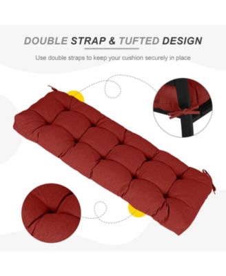 Outdoor Polyester Tufted Bench Cushion for Love Seat, Water-Resistant & Fade-Resistant, 46" x 19.7" x 5.1"