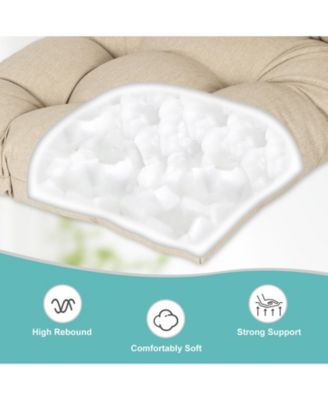 Tufted Rocking Chair Cushion, High Back Chair Cushion with Waterproof and Fade-Resistant, Set of 2