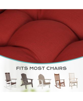 Tufted Rocking Chair Cushion, High Back Chair Cushion with Waterproof and Fade-Resistant, Set of 2