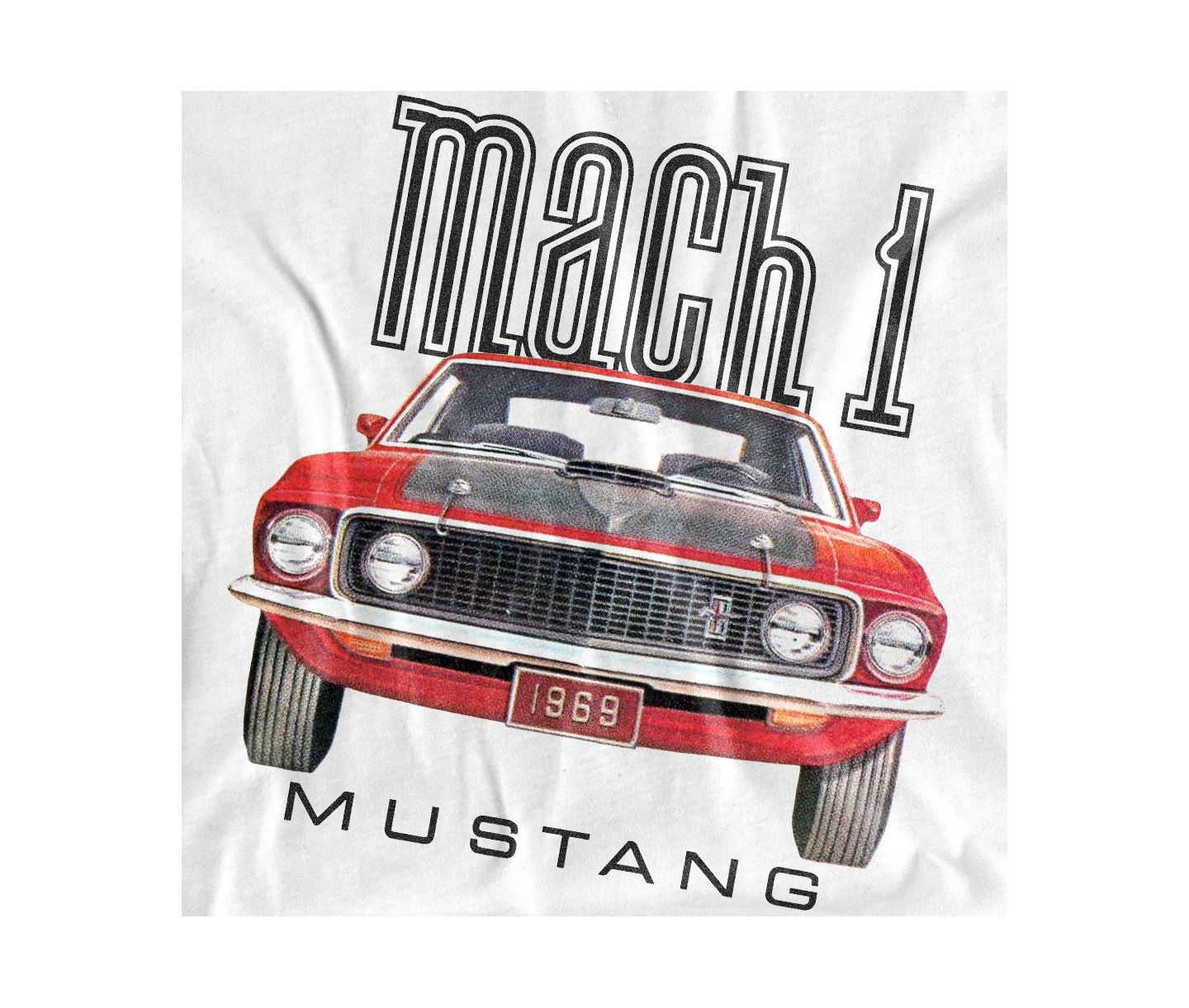 Мужская футболка Mustang Big & Tall Ford 69 Mach 1, цвет: Белый — фото 3