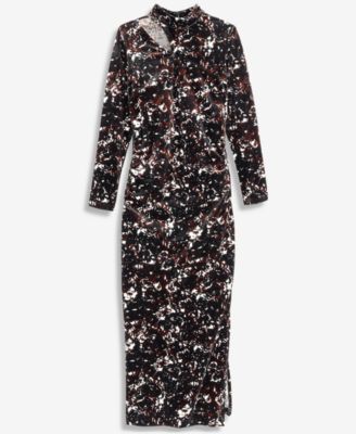 Women's Velvet Shoulder Cutout Midi Dress, Macy's Exclusive