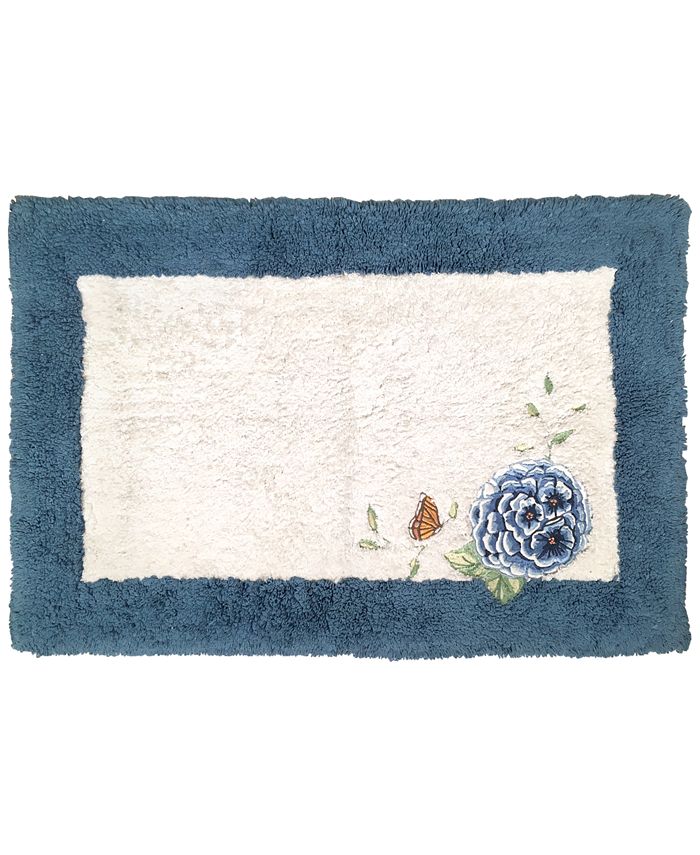 Lenox Blue Floral Bath Rug Macy's