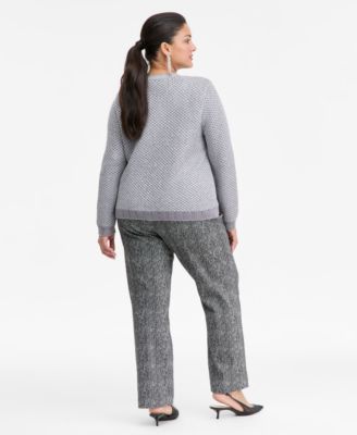 Plus Size Metallic Shine Cotton Cardigan, Macy's Exclusive 