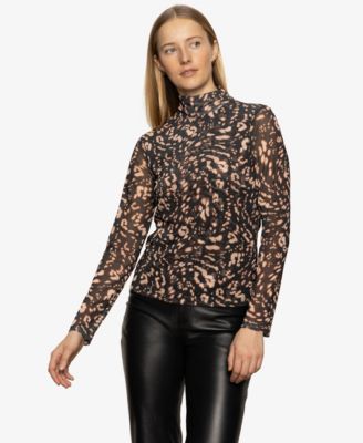 Sanctuary - Women's Long Sleeve Mesh Mock Shirt