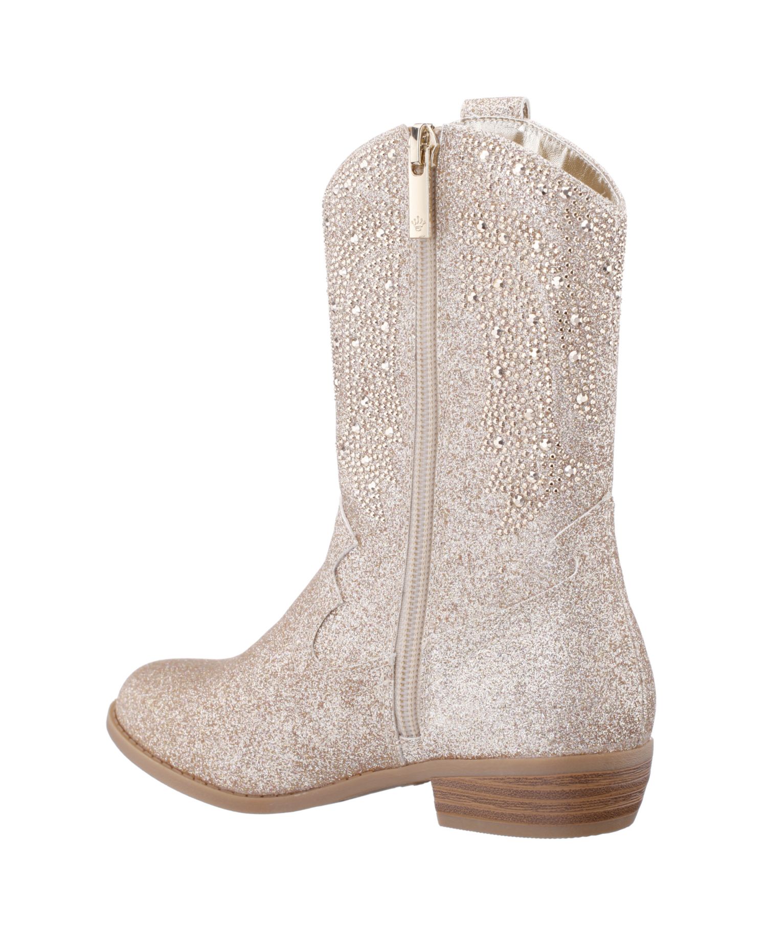 HAWLEY Little Girl Glitter side zip Cowboy Boots