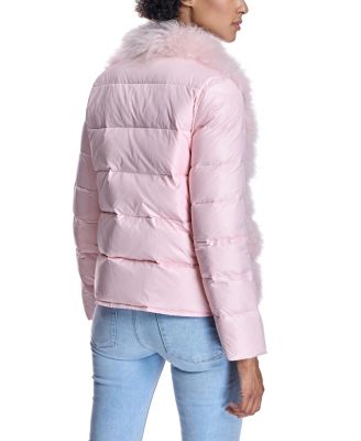 Women's Cashmere Goat Trimmed Puffer Jacket