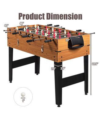 48'' 3-In-1 Multi Combo Game Table Foosball Soccer Billiard Slide Hockey For Kids