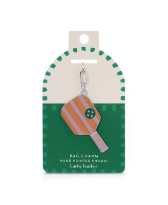 Lucky Feather Enamel Bag Charm - Pickleball 14$