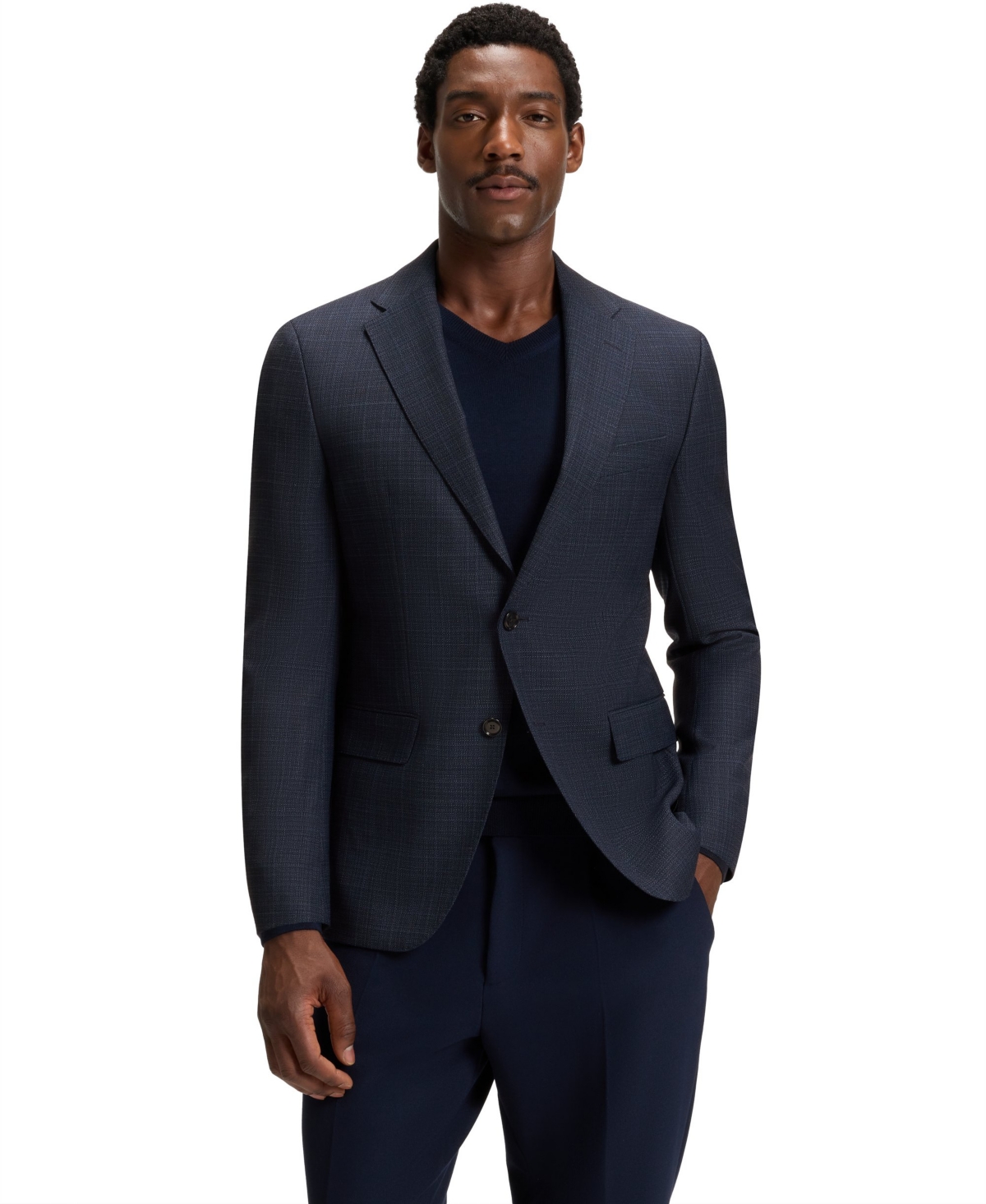 Boss by Hugo Men's Checked Virgin Wool Slim-Fit Blazer