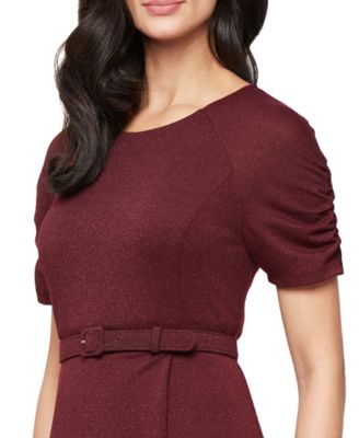 Women's Crew Neck Sweater Midi Dress