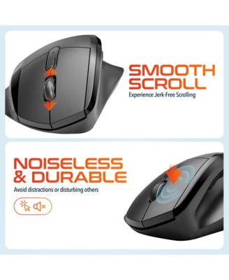 S30 Ergonomic Wireless Optical Mouse, 3 Adjustable DPI (DMERGS30-WB)
