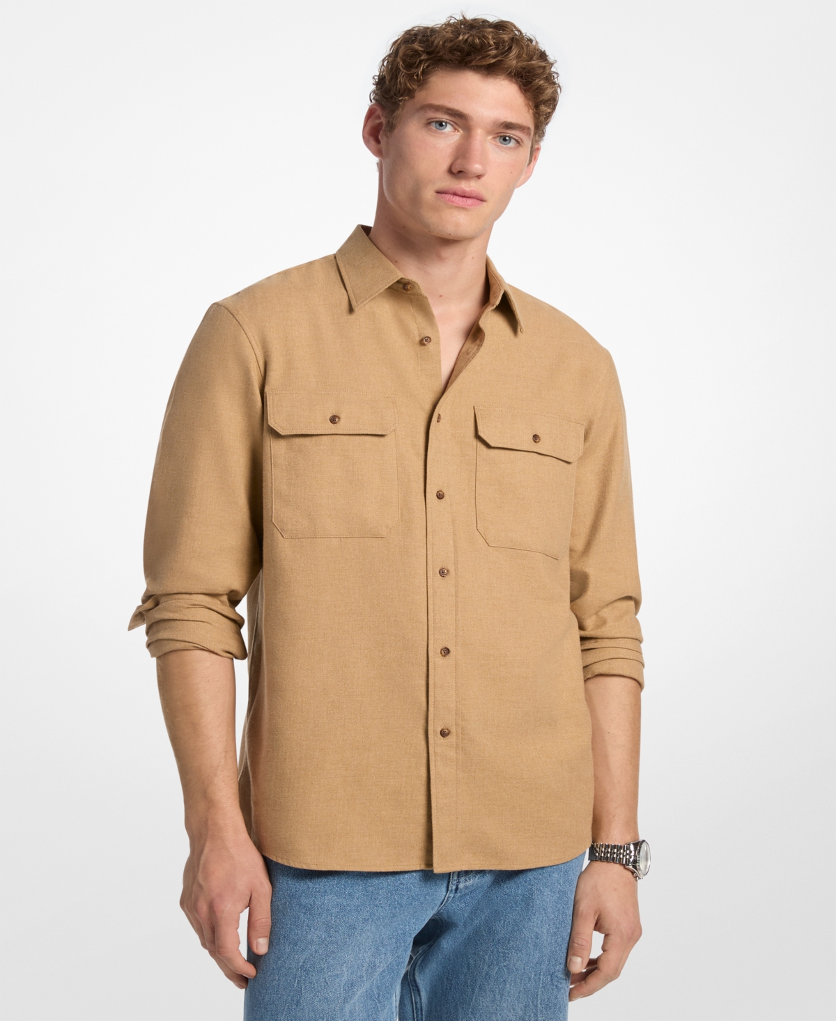 Michael Kors Men's Two-Pocket Flannel Shirt