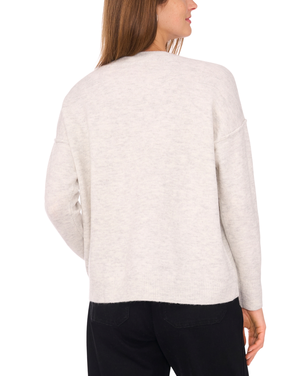 Vince Camuto Star Pattern Crewneck Sweater In Neutral