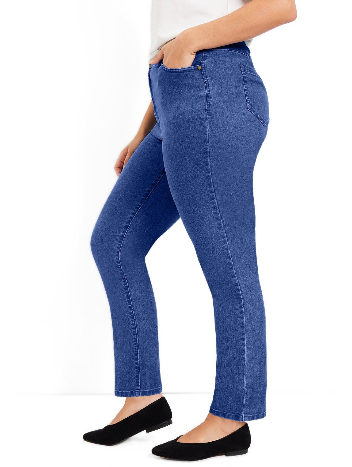 Women's June and Vie Curvie Fit Straight-Leg Jeans