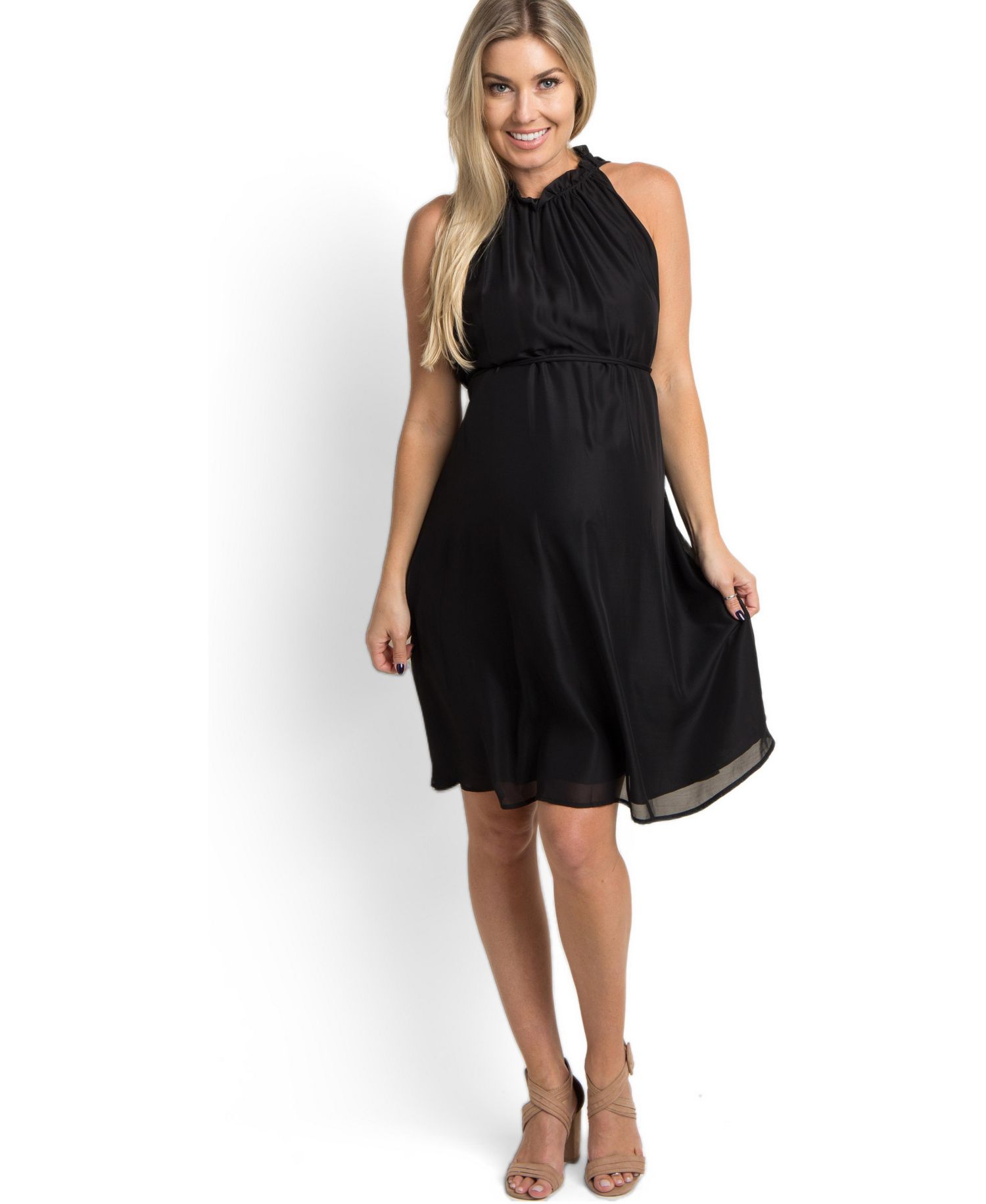 Women's Chiffon High Neck Dress